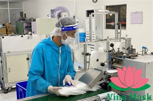 Quy trình sản xuất khẩu trang tiêu chuẩn Nhật Bản của Vina Mask